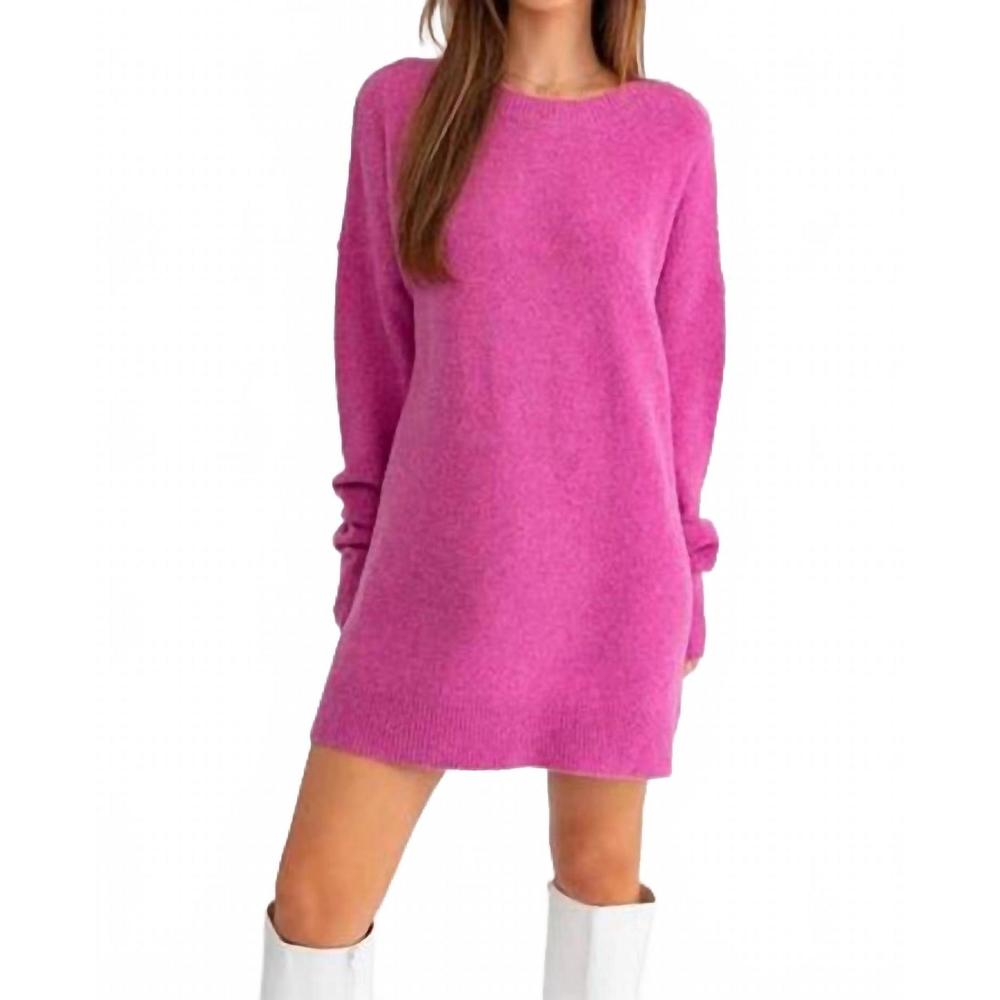 Le Lis Fuchsia Knit Mini Dress